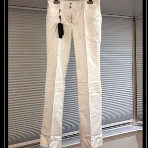 DOLCE & GABBANA White Pants Size 42